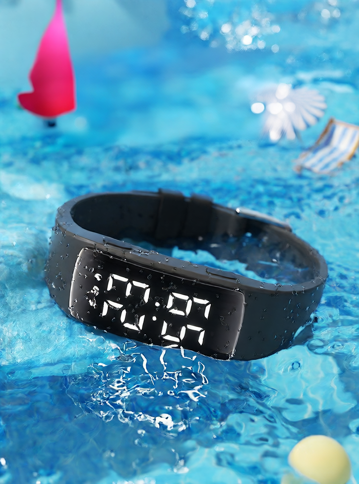 Pulsera Deportiva FitPro Pulse — Podómetro con Alarma Vibratoria y Sumergible