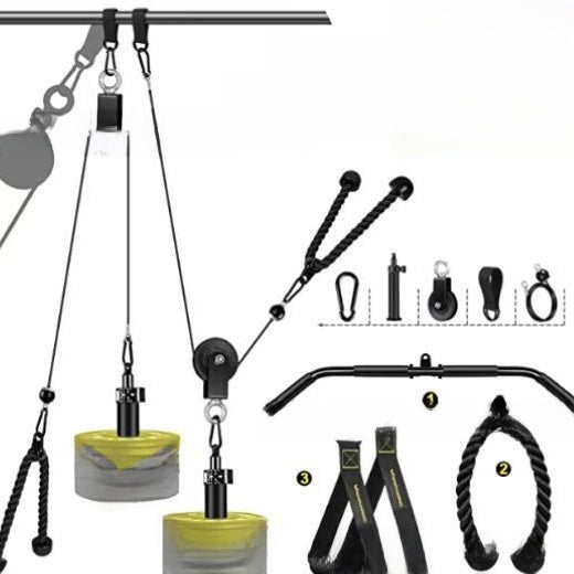 Sistema de Poleas FitPro Cable Trainer — Kit de 3 Secciones para Casa