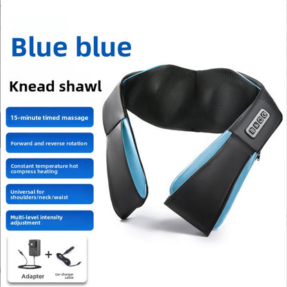 Manta Masajeadora Eléctrica FitPro Relax — Calor y Amasado para Cuello y Hombros
