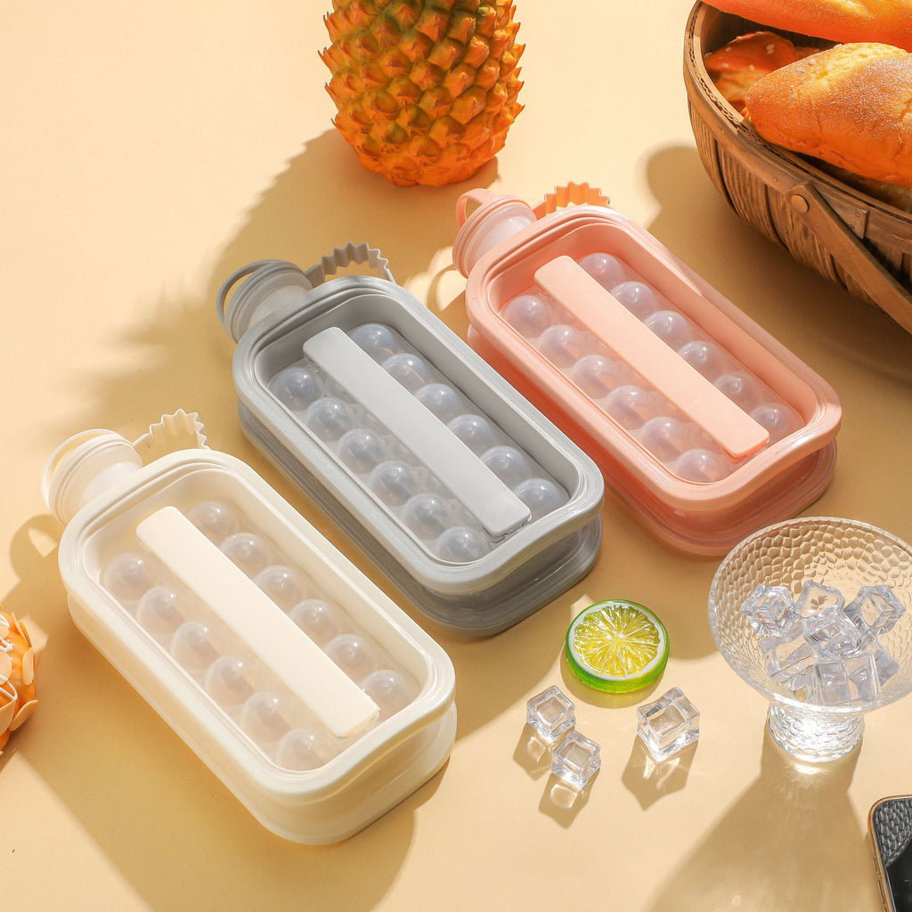 Botella Hielera FitPro 2 en 1 — Molde de Bolas de Hielo y Botella Deportiva