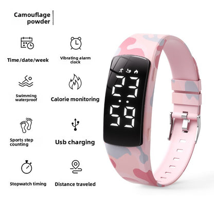 Pulsera Deportiva FitPro Pulse — Podómetro con Alarma Vibratoria y Sumergible