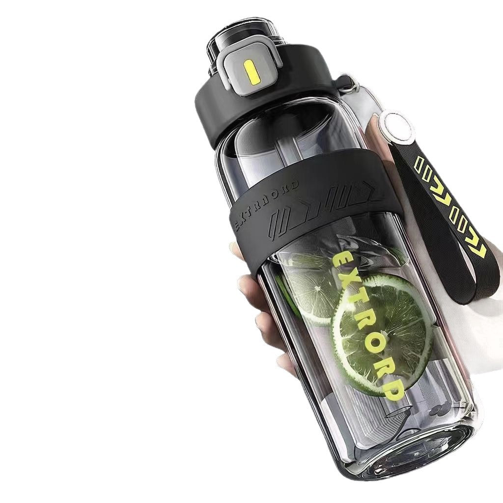 Botella Deportiva FitPro Hydro 800 ml — Doble Tapa y Pajita