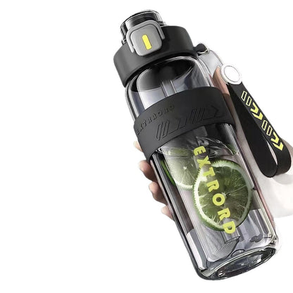 FitPro Hydro 800 ml Spor Şişesi — Çift Kapak ve Pipet