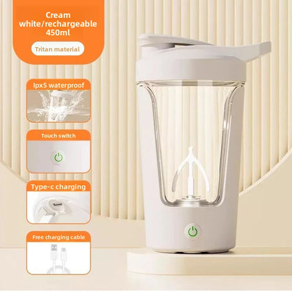 Portable heat-resistant automatic stirring cup