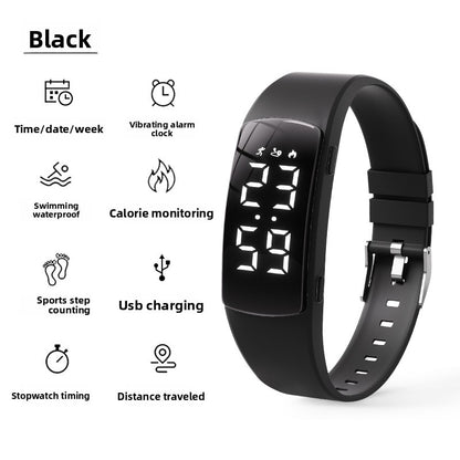 Pulsera Deportiva FitPro Pulse — Podómetro con Alarma Vibratoria y Sumergible