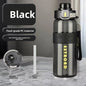 FitPro Hydro 800 ml Spor Şişesi — Çift Kapak ve Pipet