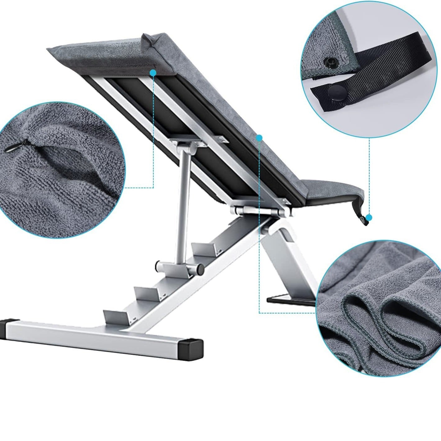 Toalla Deportiva FitPro Sweat — Microfibra con Bolsillo con Cremallera