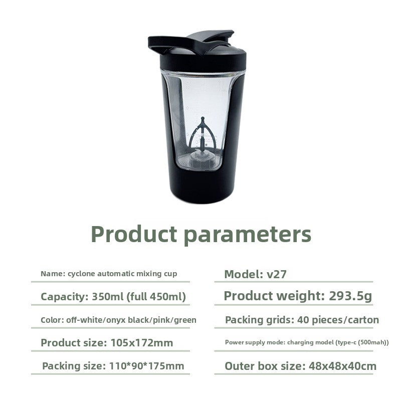 Portable heat-resistant automatic stirring cup