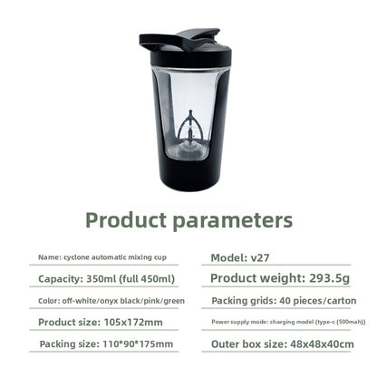 Portable heat-resistant automatic stirring cup