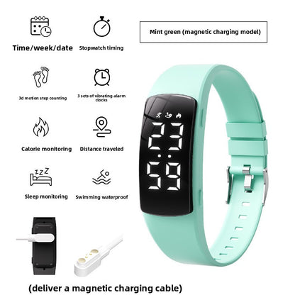 Pulsera Deportiva FitPro Pulse — Podómetro con Alarma Vibratoria y Sumergible