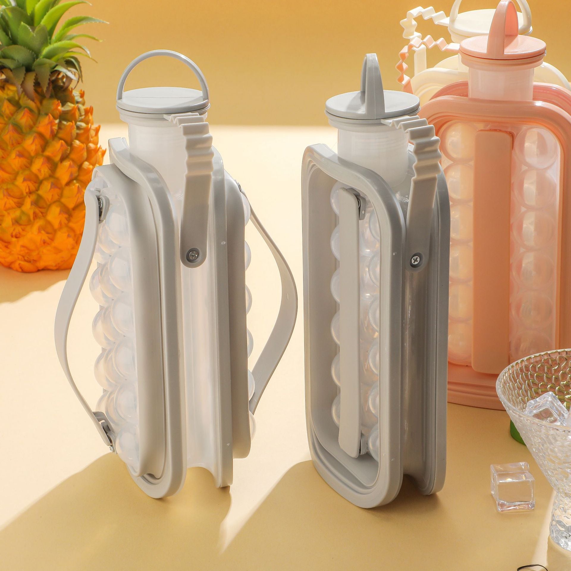 Botella Hielera FitPro 2 en 1 — Molde de Bolas de Hielo y Botella Deportiva