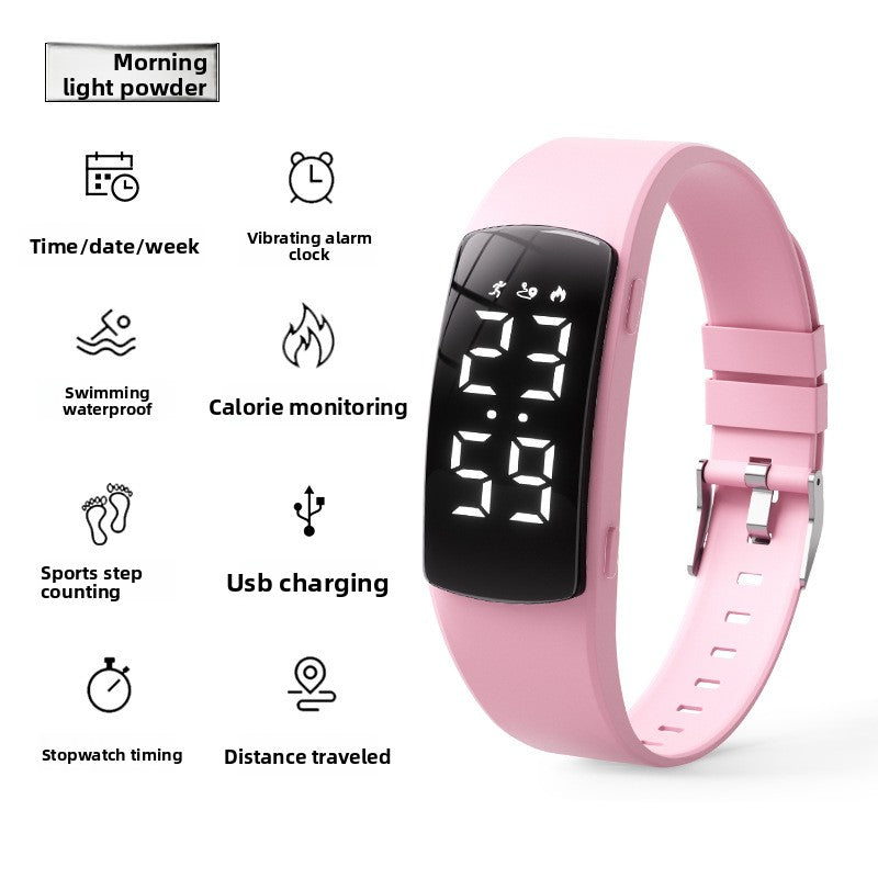 Pulsera Deportiva FitPro Pulse — Podómetro con Alarma Vibratoria y Sumergible