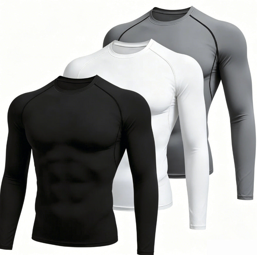 Camiseta de Compresión FitPro Pro Fit — Manga Larga Técnica para Hombre