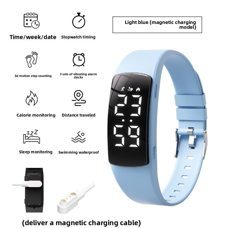 Pulsera Deportiva FitPro Pulse — Podómetro con Alarma Vibratoria y Sumergible
