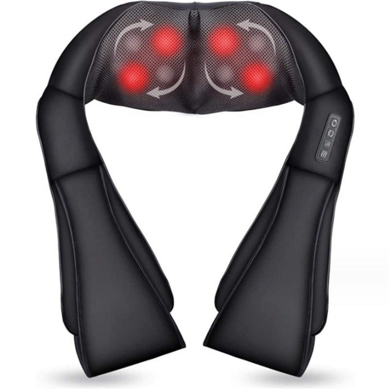 Manta Masajeadora Eléctrica FitPro Relax — Calor y Amasado para Cuello y Hombros