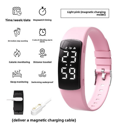 Pulsera Deportiva FitPro Pulse — Podómetro con Alarma Vibratoria y Sumergible