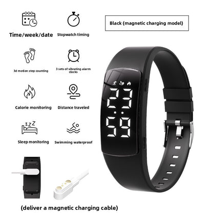 Pulsera Deportiva FitPro Pulse — Podómetro con Alarma Vibratoria y Sumergible