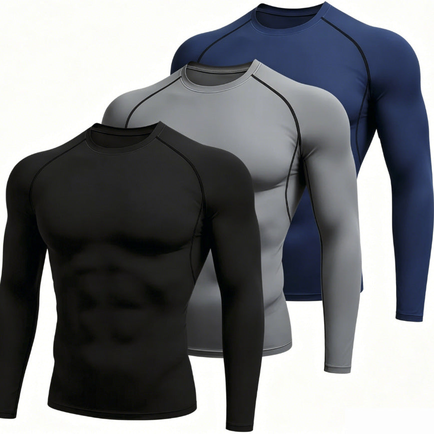 Camiseta de Compresión FitPro Pro Fit — Manga Larga Técnica para Hombre