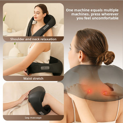 Manta Masajeadora Eléctrica FitPro Relax — Calor y Amasado para Cuello y Hombros