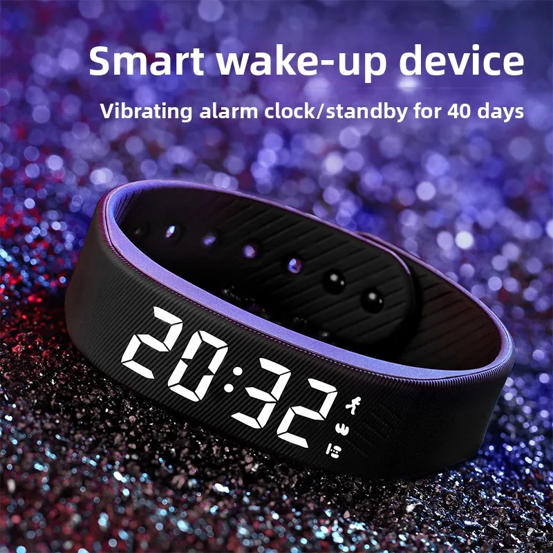 Reloj monitor de actividad FitPro negro con alarma vibratoria