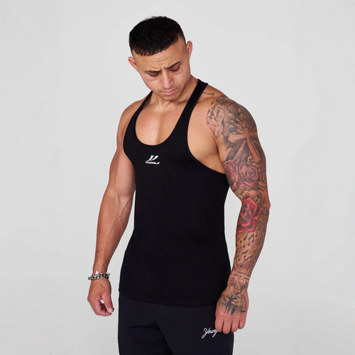 Camiseta de tirantes negra de entrenamiento FitPro