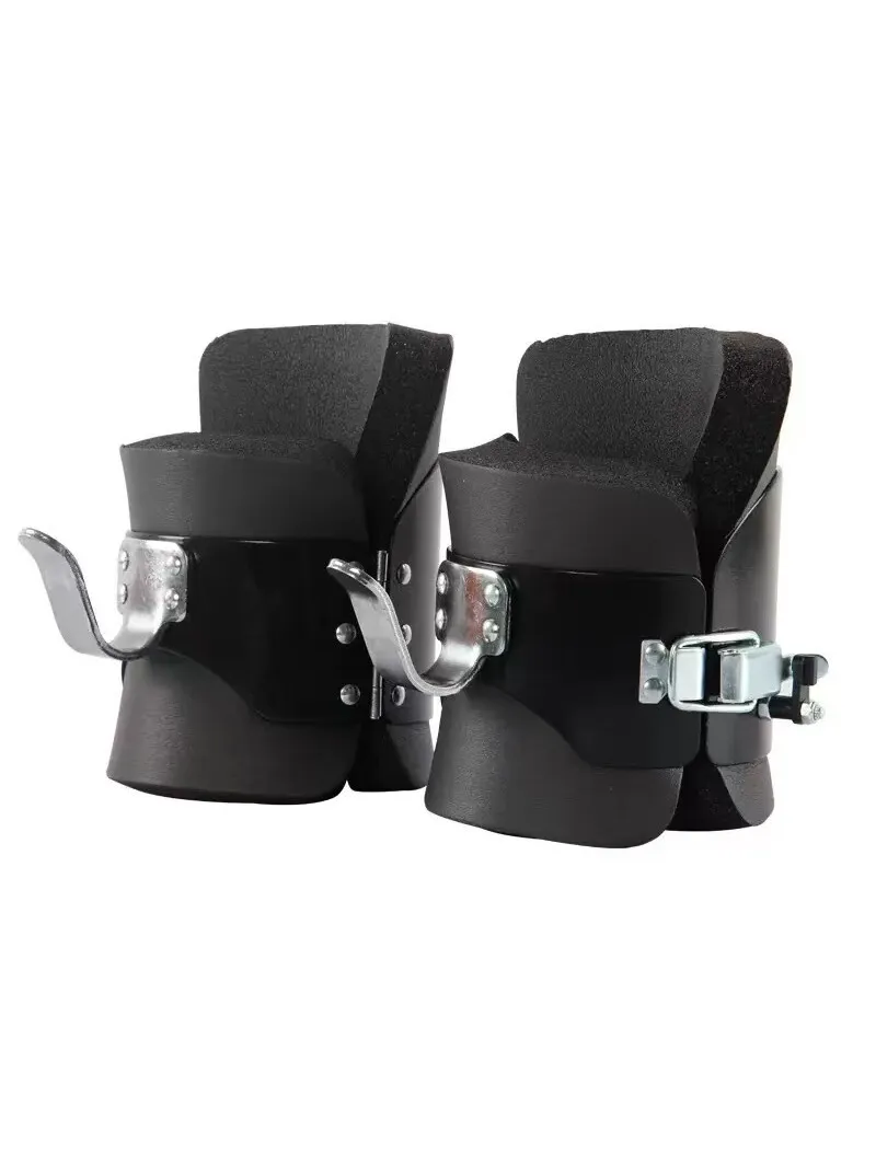 Botas de inversión FitPro negras con hebillas metálicas y espuma gruesa