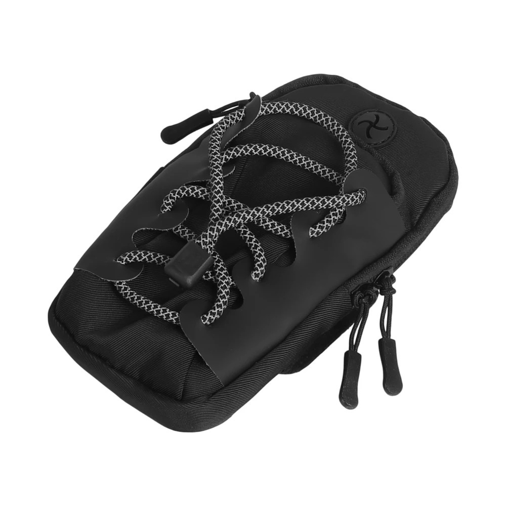 Bolso de brazo deportivo negro con cordón elástico